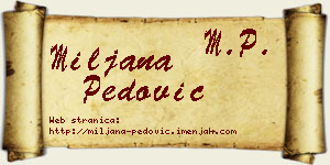 Miljana Pedović vizit kartica